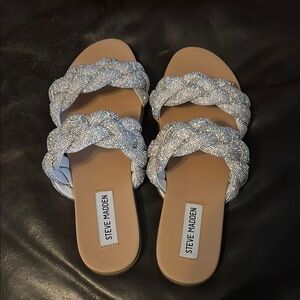 Steve Madden Silver Braided Women's Sandals
